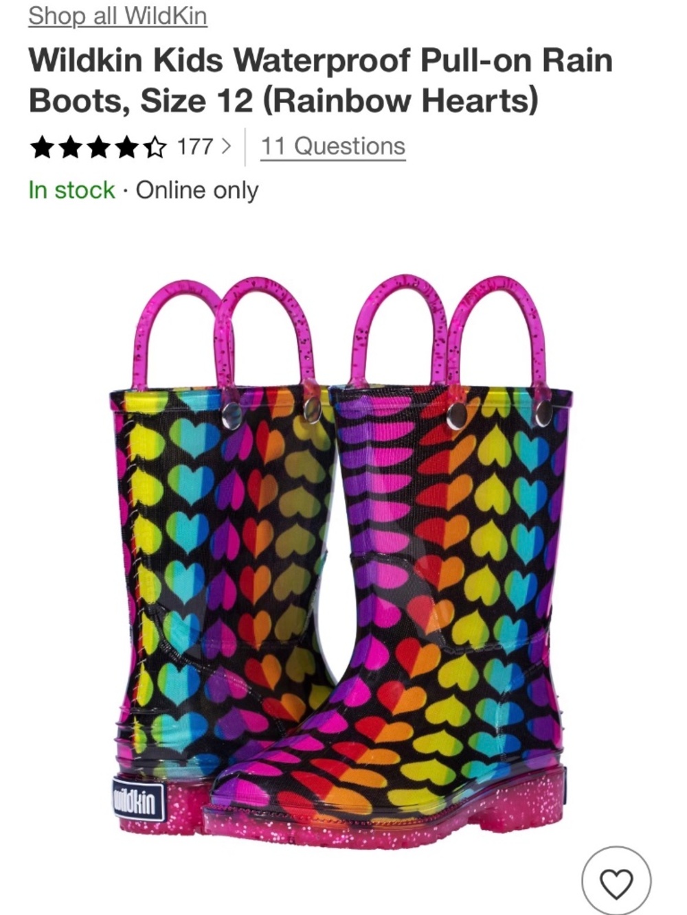 Kid rain boots